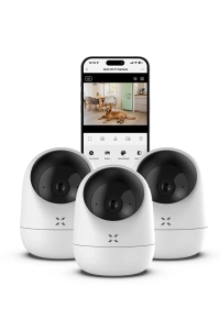 Ev Kamerası | 3’lü Set, 1080p, 3MP, Sesli, Gece Görüşlü, İç Mekan, Güvenlik Kamerası